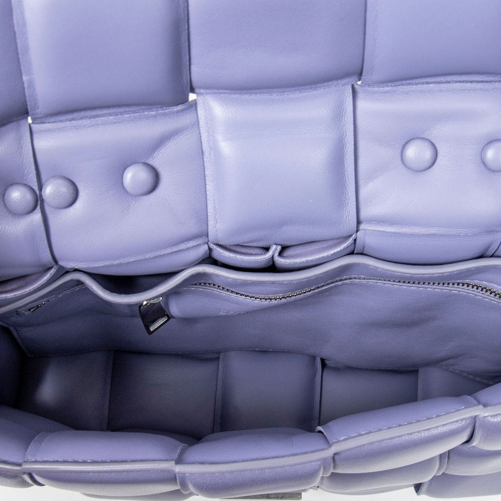Bottega Venetathe Chain Cassette Lilac Maxi Intrecciato Leather Messenger — view 9