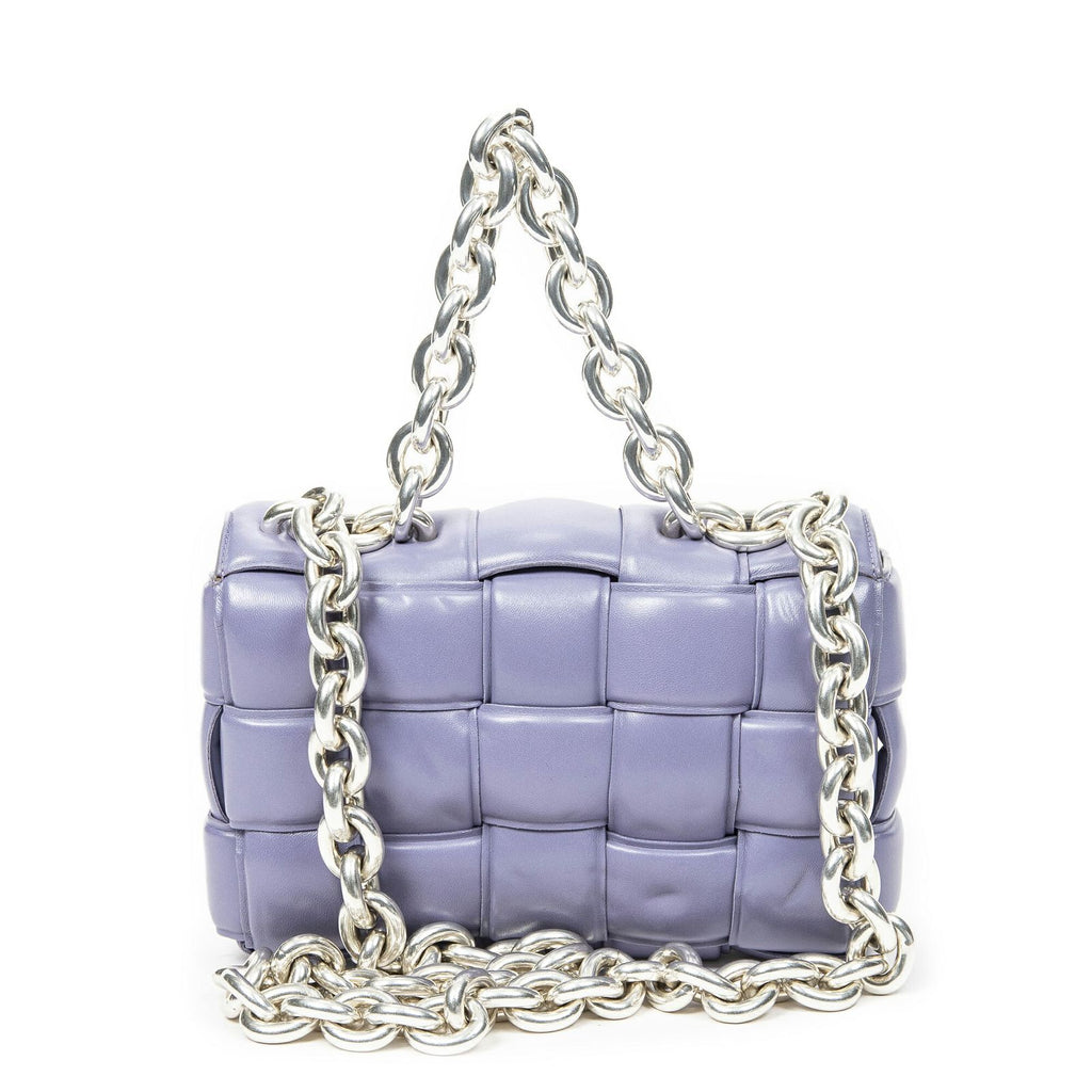 Bottega Venetathe Chain Cassette Lilac Maxi Intrecciato Leather Messenger — view 5