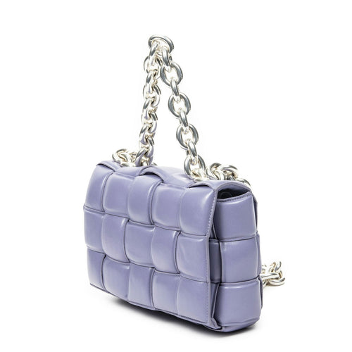 Bottega Venetathe Chain Cassette Lilac Maxi Intrecciato Leather Messenger — view 2