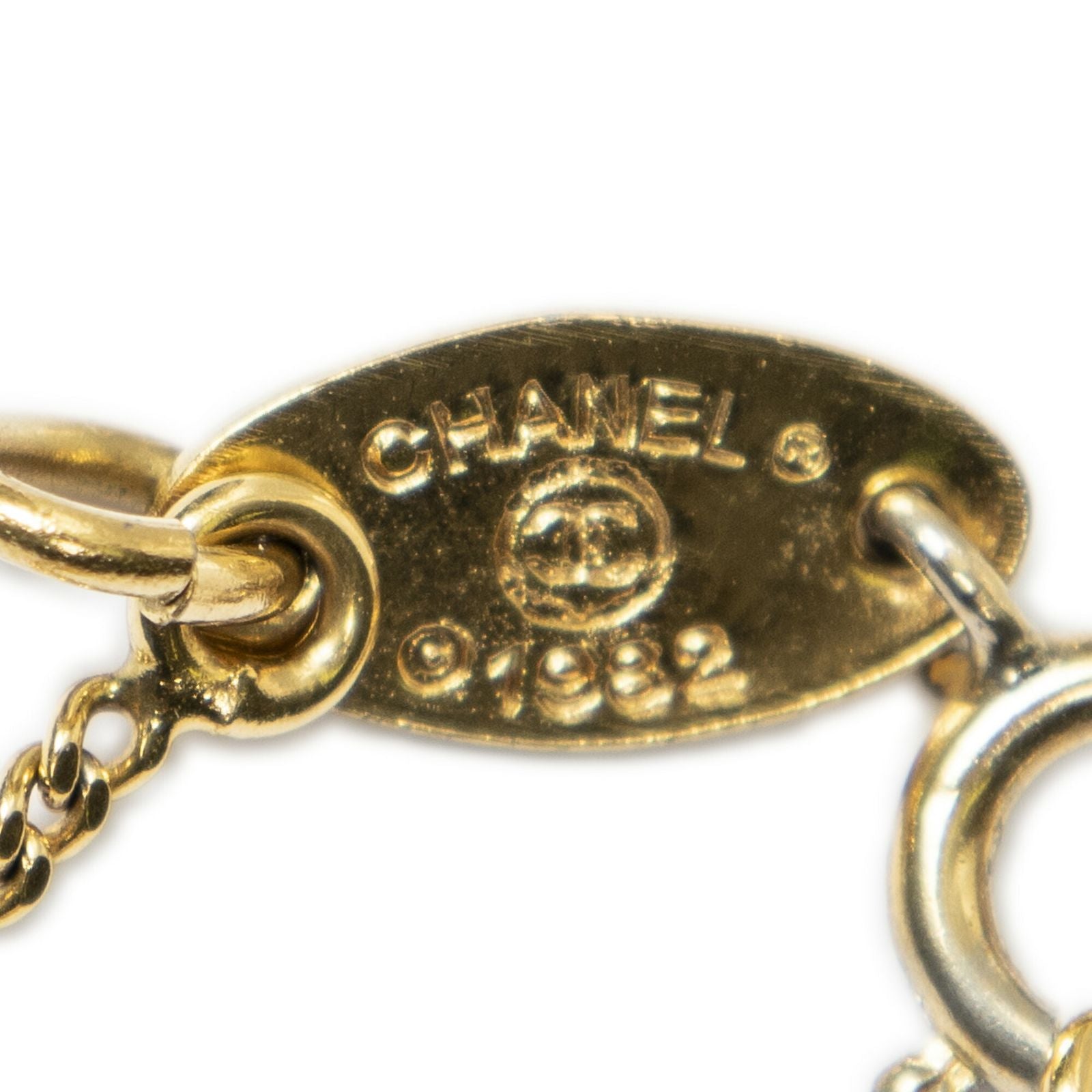 Chanel CC Rhinestone Bracelet Gold Plated — view 4