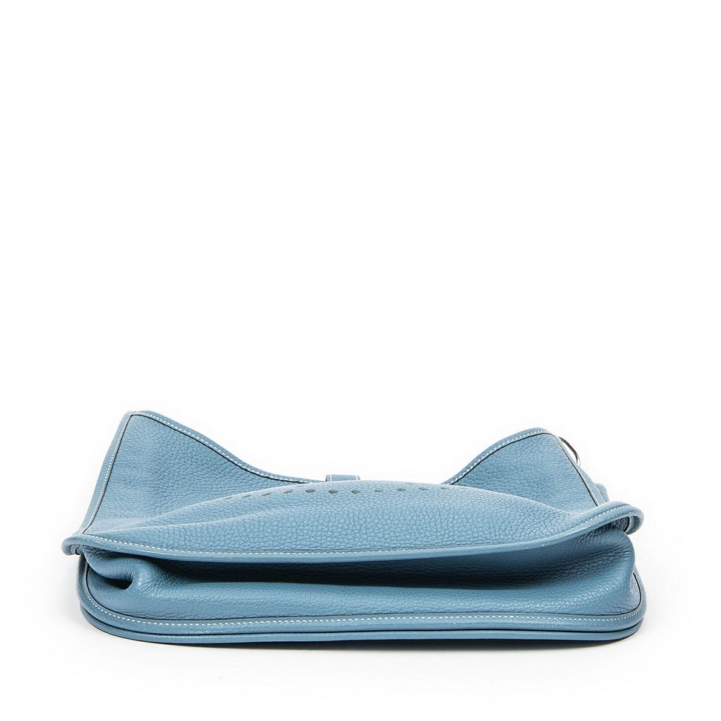 Hermes Evelyne II Blue Jeans Clemence Leather — view 6