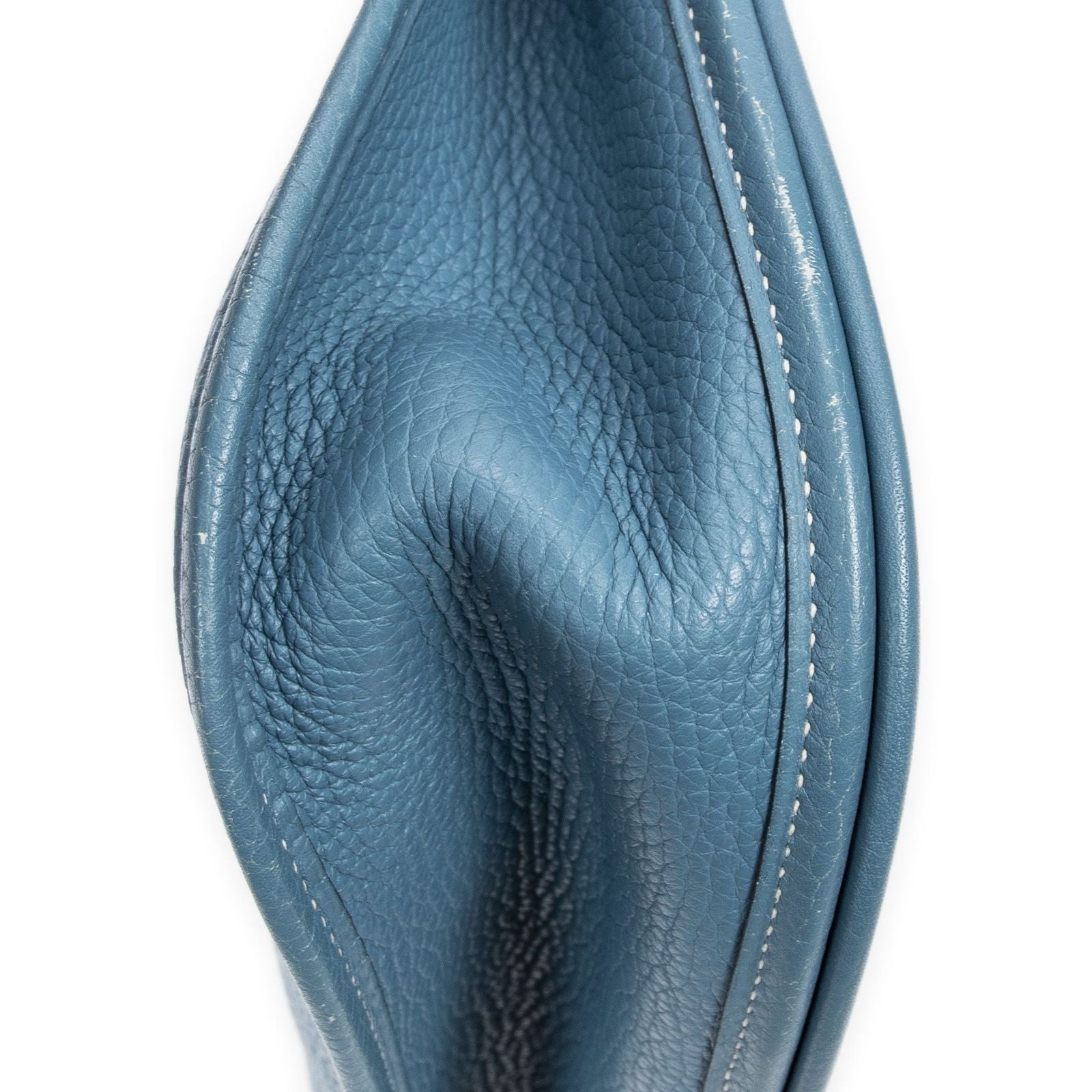 Hermes Evelyne II Blue Jeans Clemence Leather — view 7