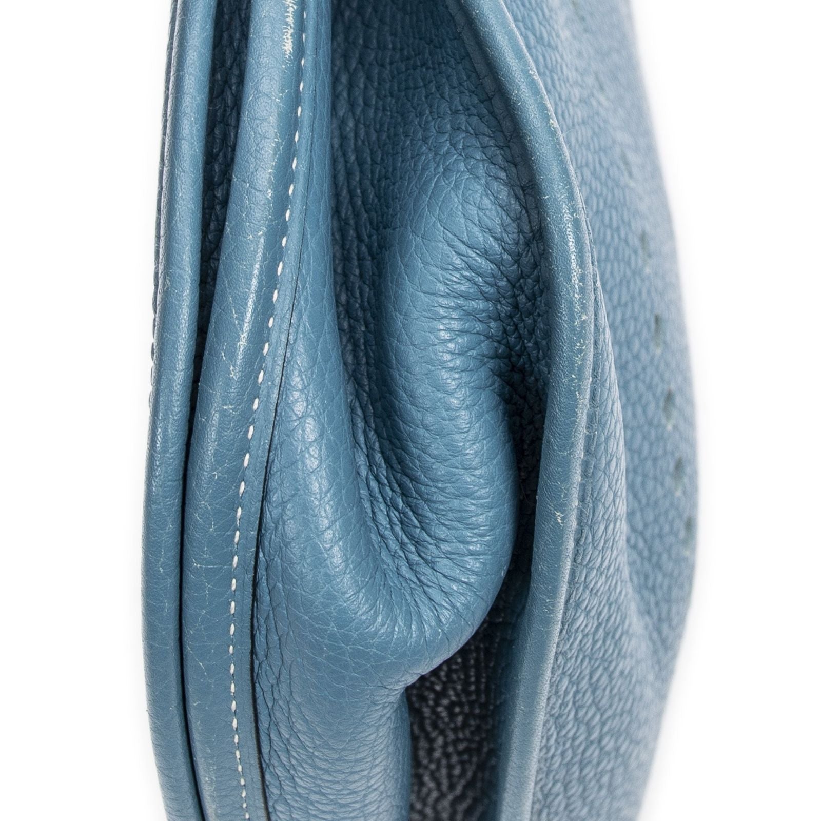 Hermes Evelyne II Blue Jeans Clemence Leather — view 8
