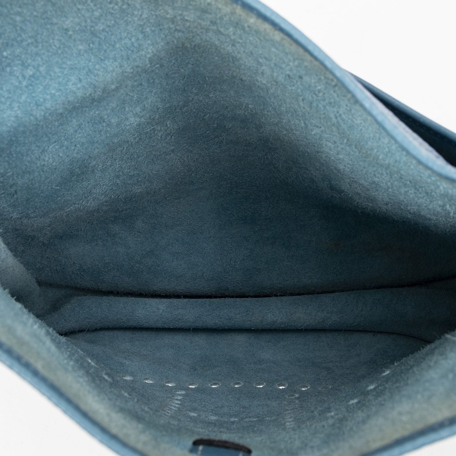 Hermes Evelyne II Blue Jeans Clemence Leather — view 9