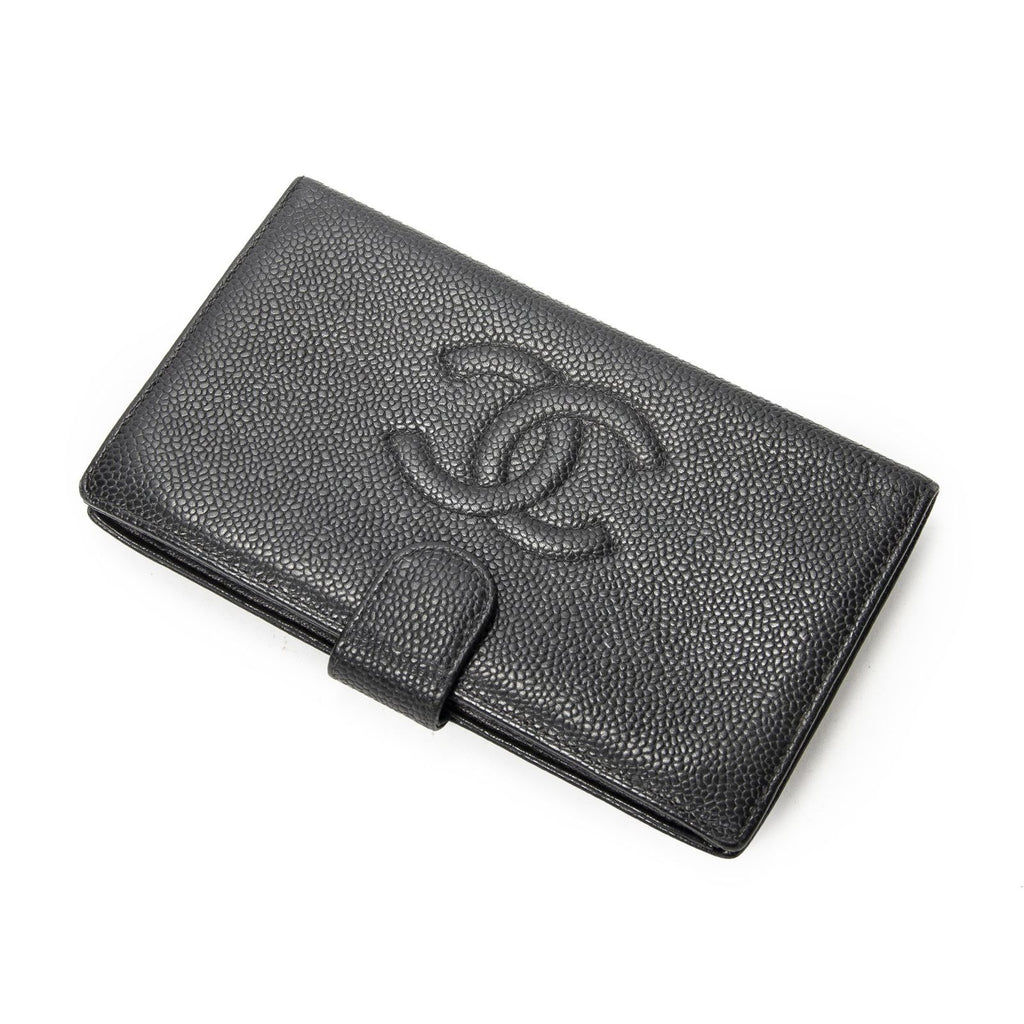 Chanel Timeless Bifold Wallet Black Caviar Leather
