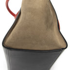 Celine Midi Trapeze Red Beige Black Calfskin Leather Messenger — view 7