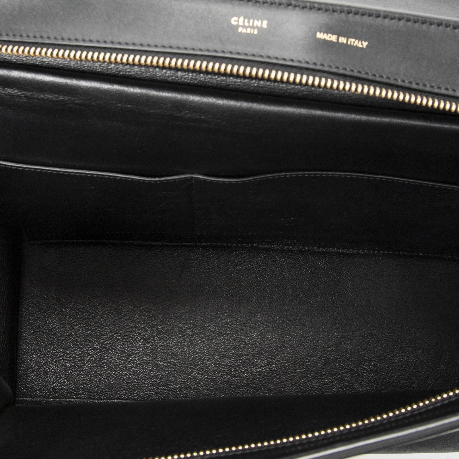 Celine Midi Trapeze Red Beige Black Calfskin Leather Messenger — view 9