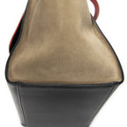 Celine Midi Trapeze Red Beige Black Calfskin Leather Messenger — view 8