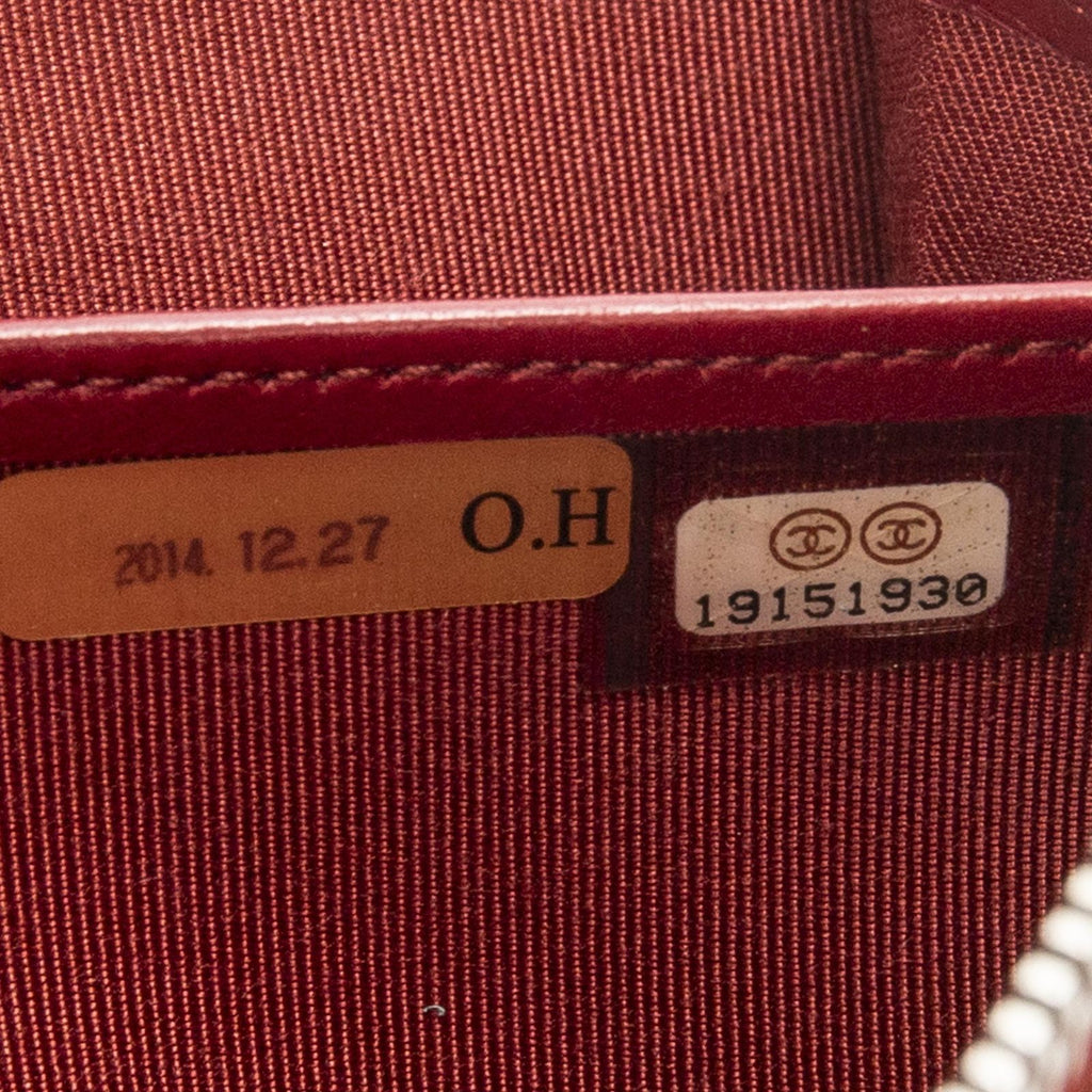 Chanel Timeless Zip Around Wallet Red Quilted Lambskin Leather — view 6