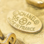 Chanel CC Logo Round Clip Type Earrings Gold Plated — view 3