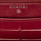Chanel Timeless Zip Around Wallet Red Quilted Lambskin Leather — view 5