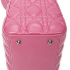 Dior Lady Dior Zip Pink Kanji Lambskin Leather Handbag — view 8