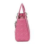 Dior Lady Dior Zip Pink Kanji Lambskin Leather Handbag — view 3