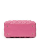 Dior Lady Dior Zip Pink Kanji Lambskin Leather Handbag — view 6