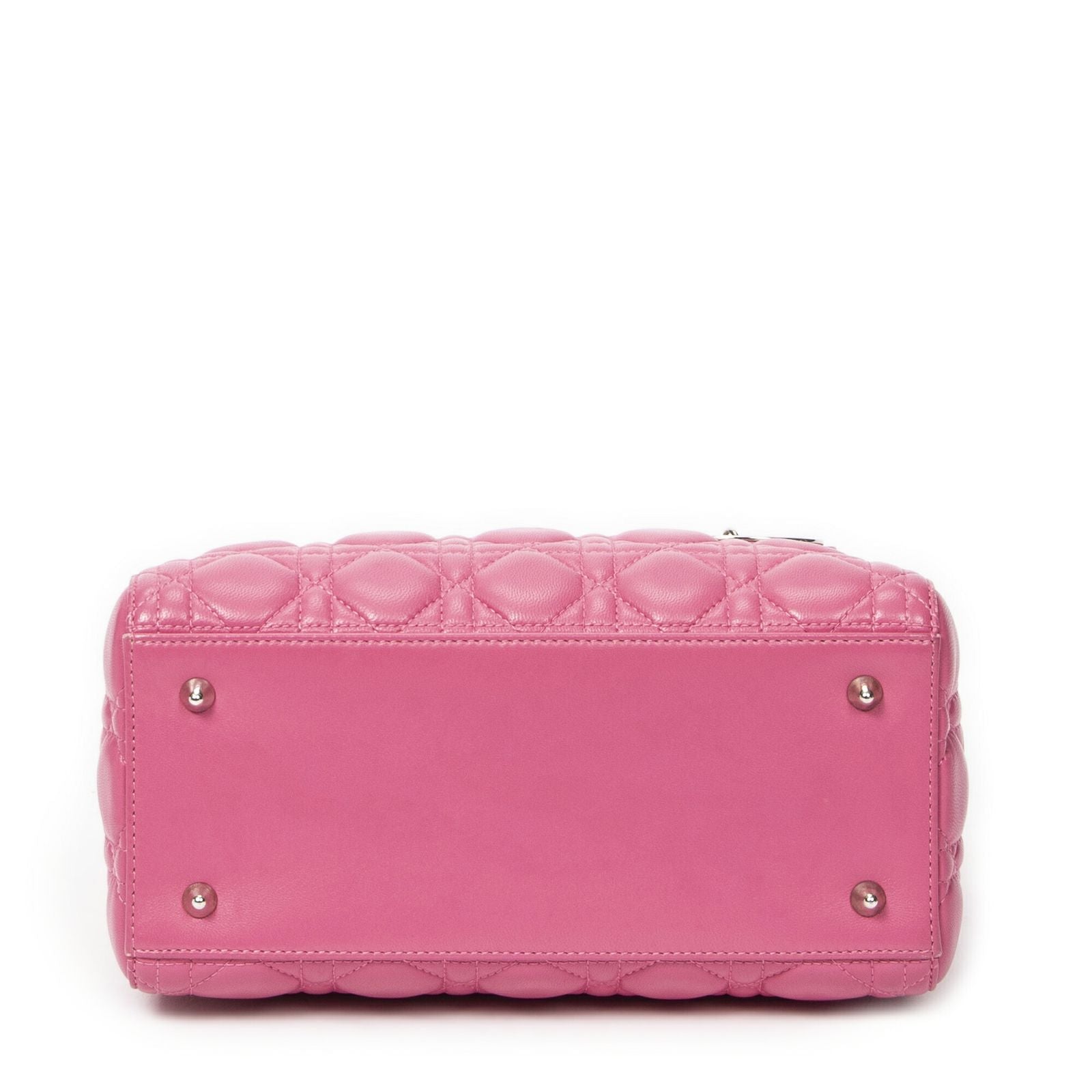 Dior Lady Dior Zip Pink Kanji Lambskin Leather Handbag — view 6