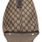 Celine Vintage Mini Zip Hobo Beige Macadam Canvas — view 8