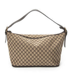 Celine Vintage Mini Zip Hobo Beige Macadam Canvas — view 5