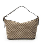 Celine Vintage Mini Zip Hobo Beige Macadam Canvas
