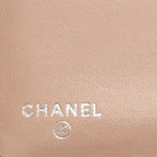 Chanel CC Vertical L Yen Wallet Black Light Pink Quilted Lambskin Leather — view 5