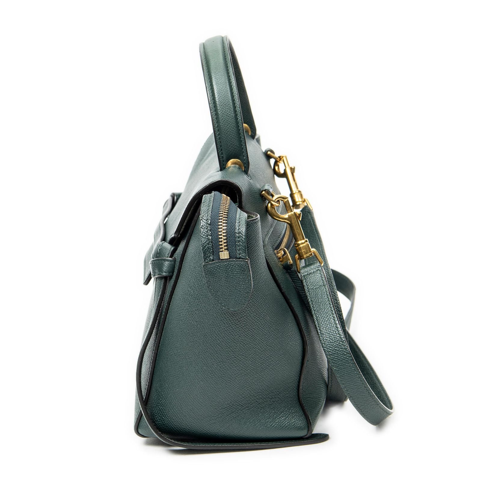 Celine Micro Belt Bag Green Gray Calfskin Leather — view 3