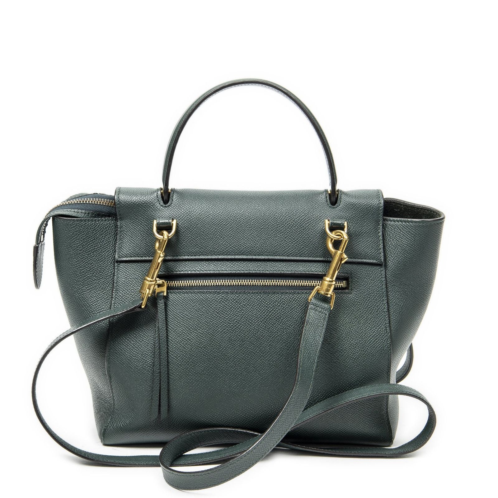 Celine Micro Belt Bag Green Gray Calfskin Leather — view 5