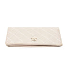 Chanel CC Wild Stitch L Yen Wallet Light Pink Quilted Lambskin Leather — view 3