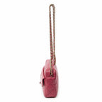 Chanel CC Logo Fringe Chain Shoulder Fuchsia Pink Quilted Lambskin Leather — view 3