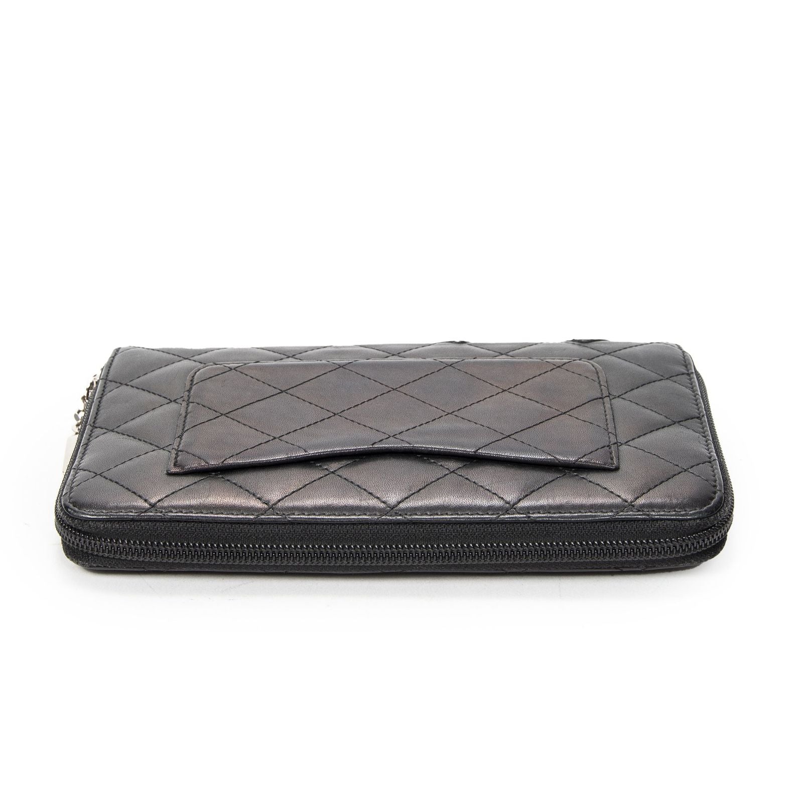 Chanel Cambon Ligne Organizer Wallet Black Quilted Lambskin Leather — view 3