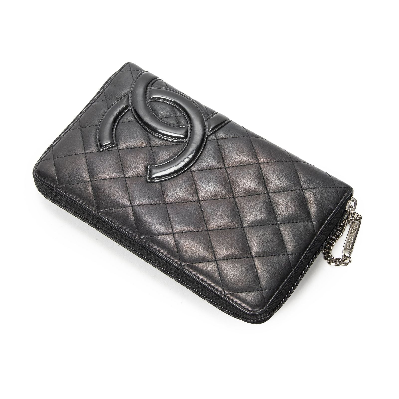 Chanel Cambon Ligne Organizer Wallet Black Quilted Lambskin Leather