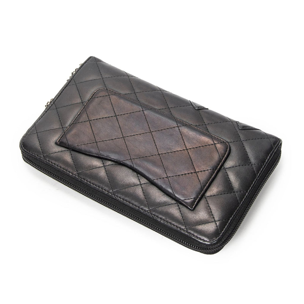 Chanel Cambon Ligne Organizer Wallet Black Quilted Lambskin Leather — view 2