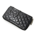 Chanel Cambon Ligne Organizer Wallet Black Quilted Lambskin Leather