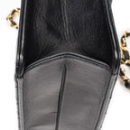Chanel Vintage Pushlock Straight Flap Black Quilted Lambskin Leather — view 8