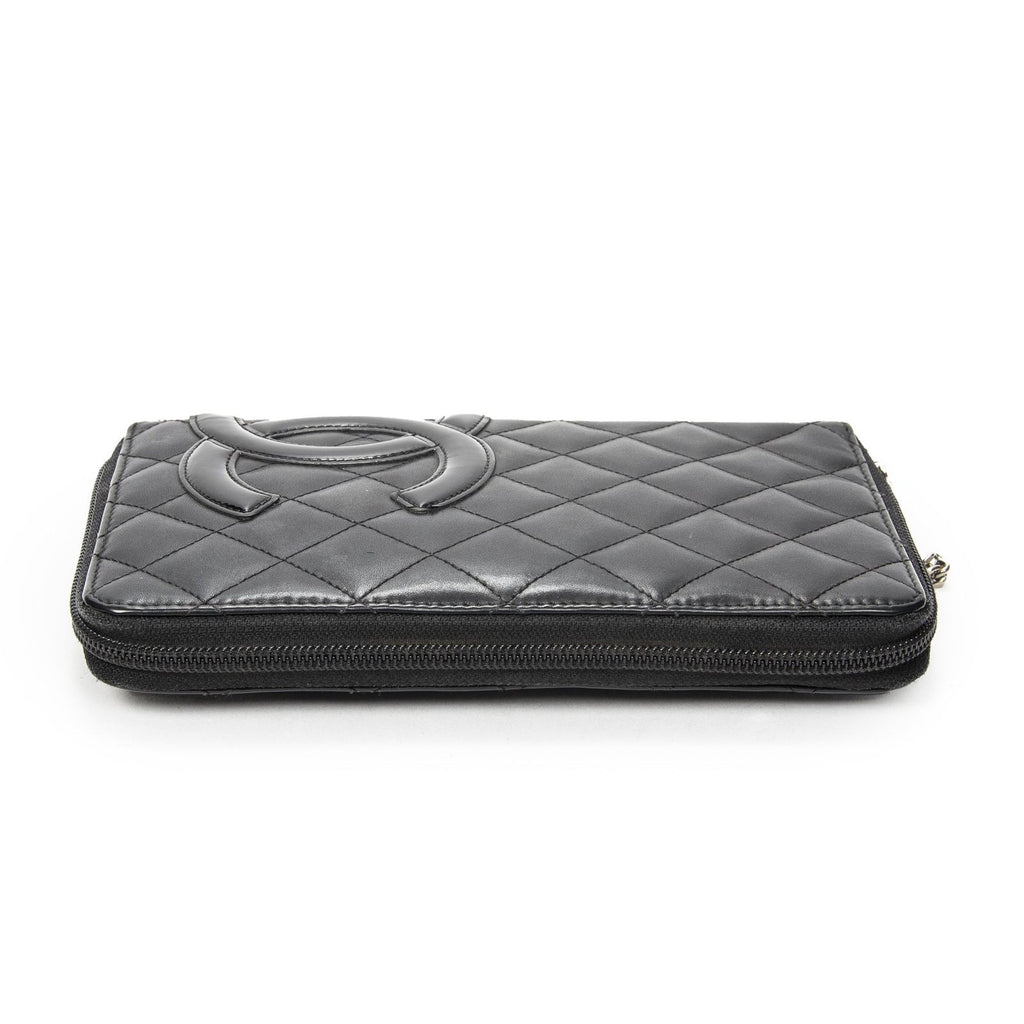 Chanel Cambon Ligne Organizer Wallet Black Quilted Lambskin Leather — view 3