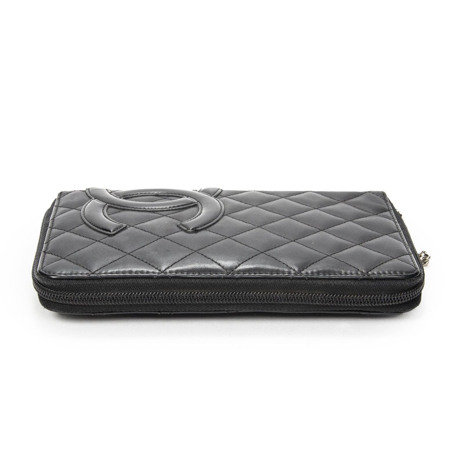 Chanel Cambon Ligne Organizer Wallet Black Quilted Lambskin Leather — view 3