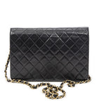 Chanel Vintage Pushlock Straight Flap Black Quilted Lambskin Leather — view 5