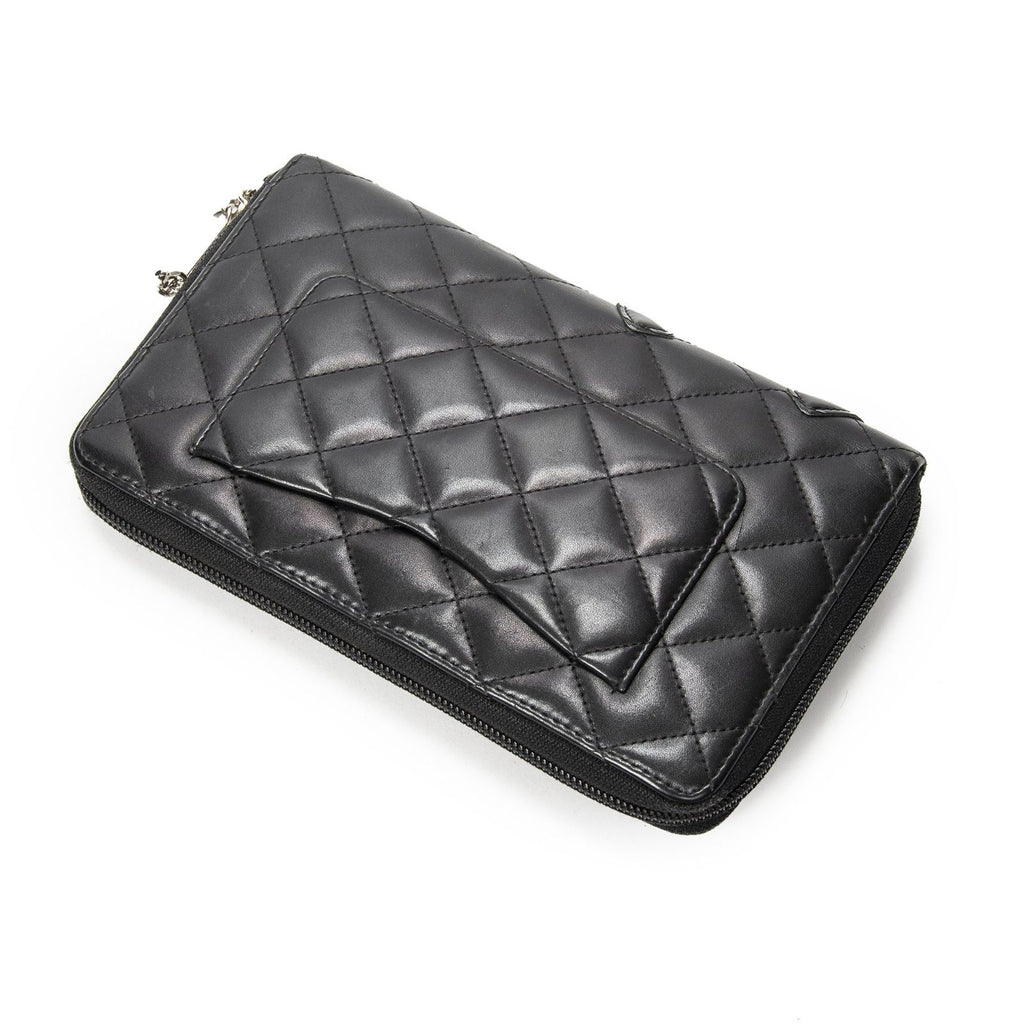 Chanel Cambon Ligne Organizer Wallet Black Quilted Lambskin Leather — view 2
