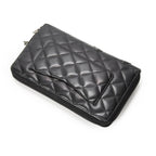 Chanel Cambon Ligne Organizer Wallet Black Quilted Lambskin Leather — view 2