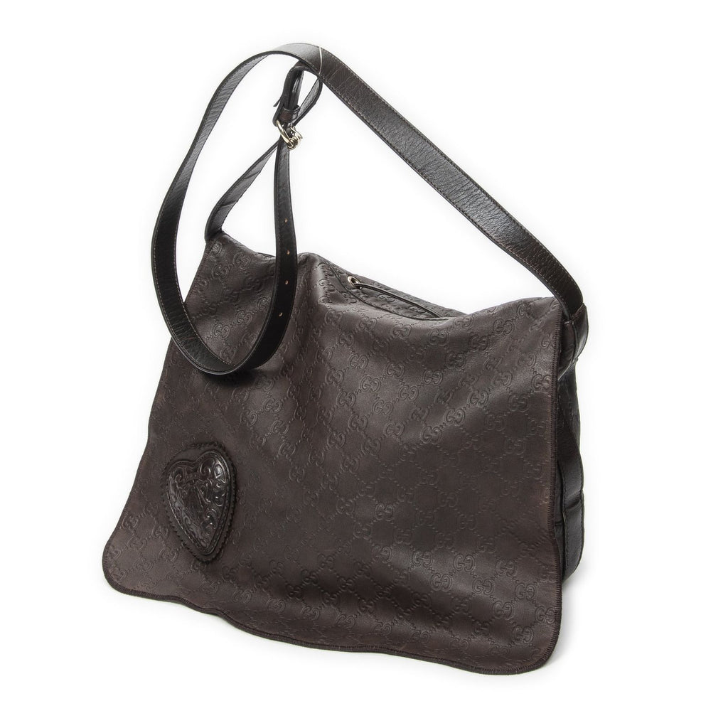 Gucci Large Tribeca Messenger Dark Brown Guccissima — view 2