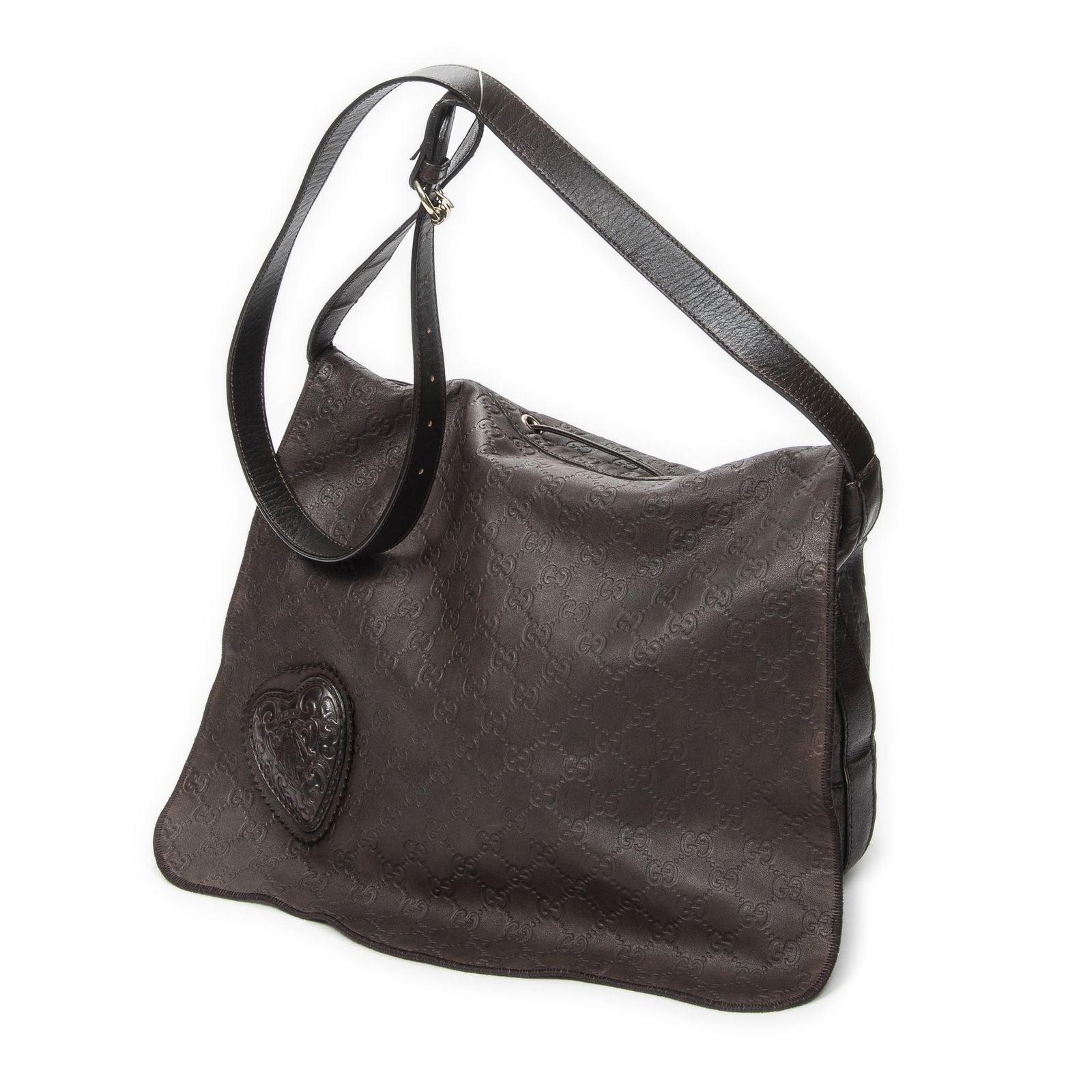 Gucci Large Tribeca Messenger Dark Brown Guccissima — view 2