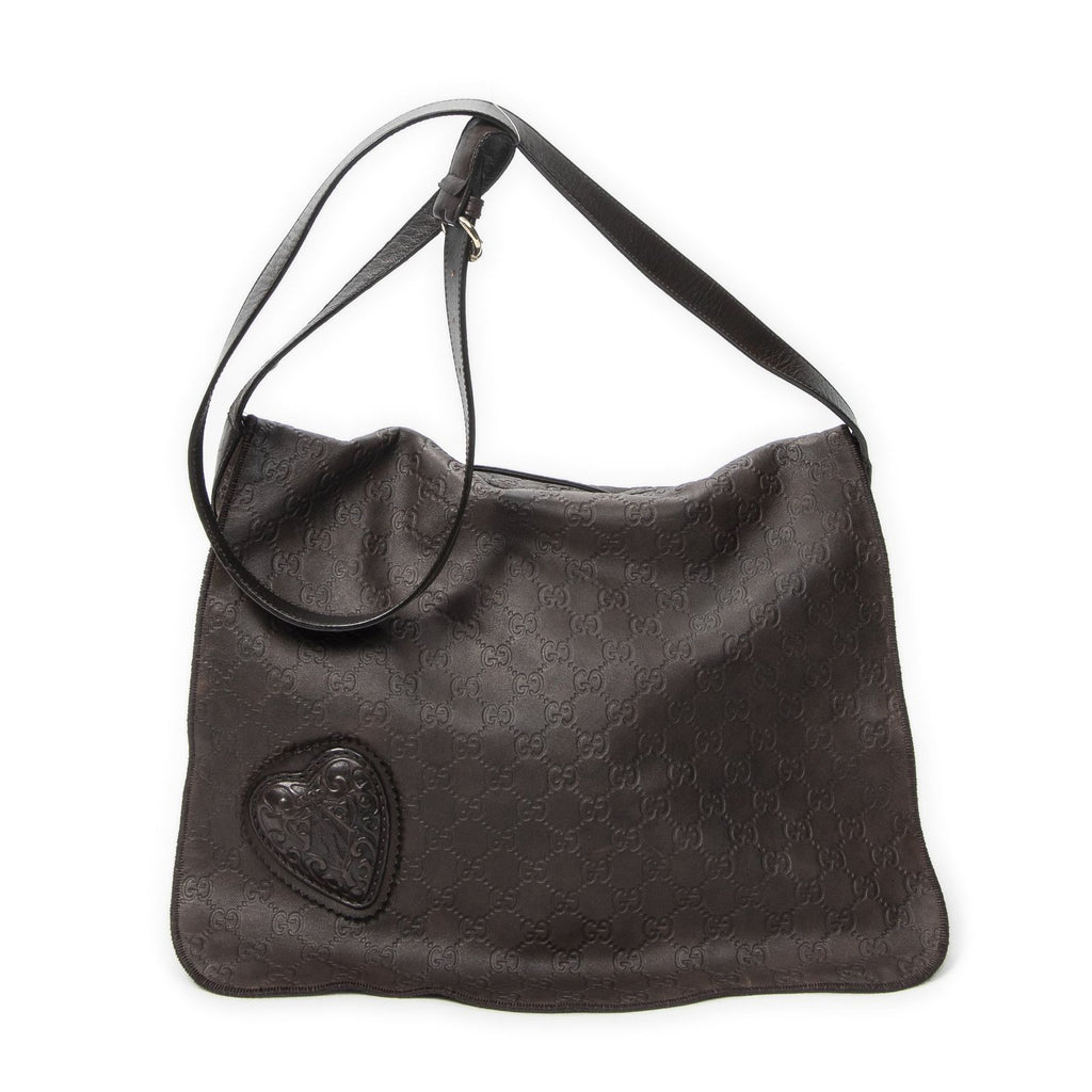 Gucci Large Tribeca Messenger Dark Brown Guccissima