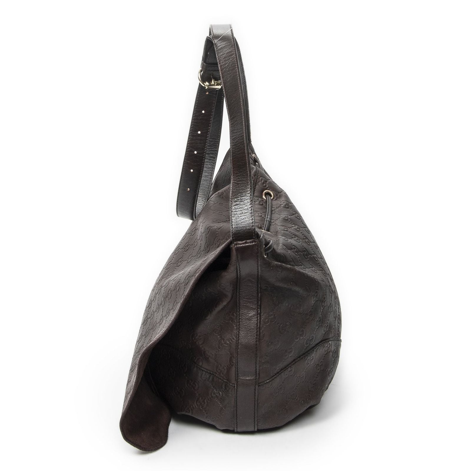 Gucci Large Tribeca Messenger Dark Brown Guccissima — view 3