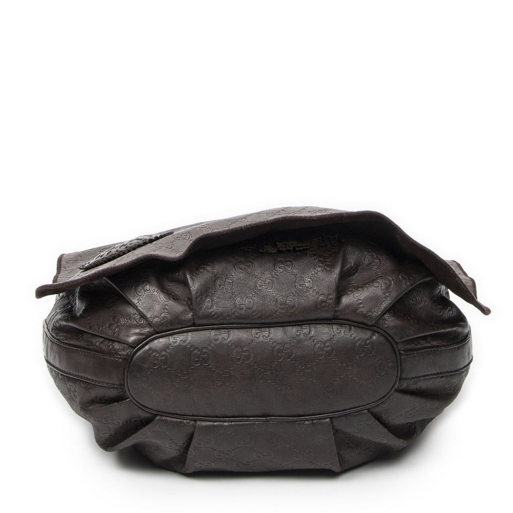 Gucci Large Tribeca Messenger Dark Brown Guccissima — view 6