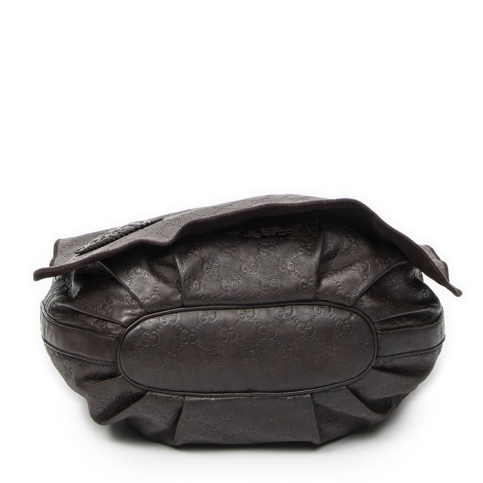 Gucci Large Tribeca Messenger Dark Brown Guccissima — view 6