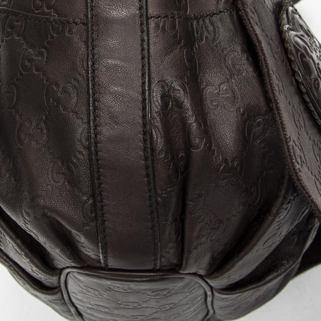 Gucci Large Tribeca Messenger Dark Brown Guccissima — view 7
