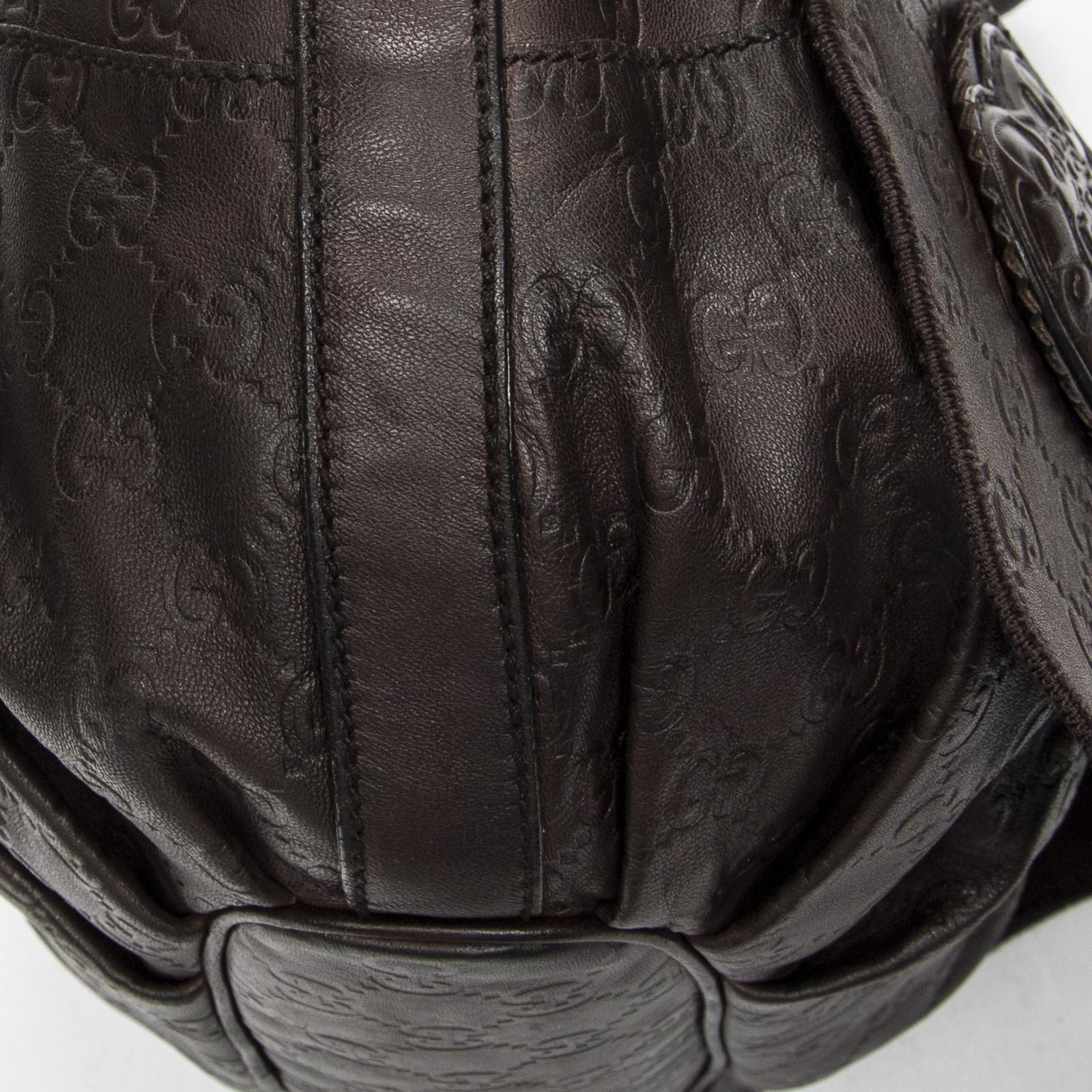 Gucci Large Tribeca Messenger Dark Brown Guccissima — view 7