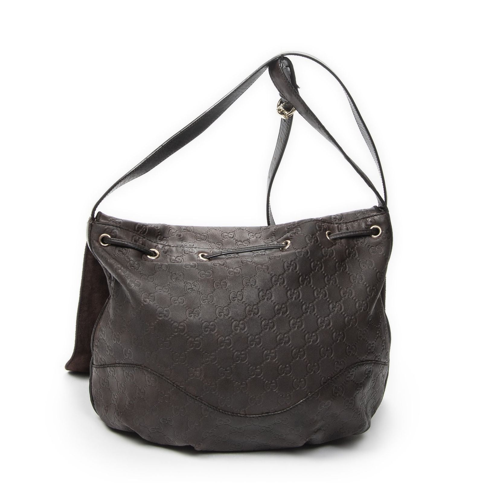 Gucci Large Tribeca Messenger Dark Brown Guccissima — view 5
