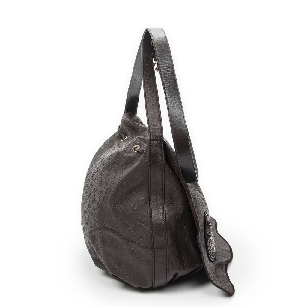 Gucci Large Tribeca Messenger Dark Brown Guccissima — view 4