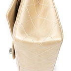 Chanel Large 2.55 Laish Gold Quilted Distressed Caviar Leather Handbag — view 7