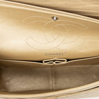Chanel Large 2.55 Laish Gold Quilted Distressed Caviar Leather Handbag — view 9