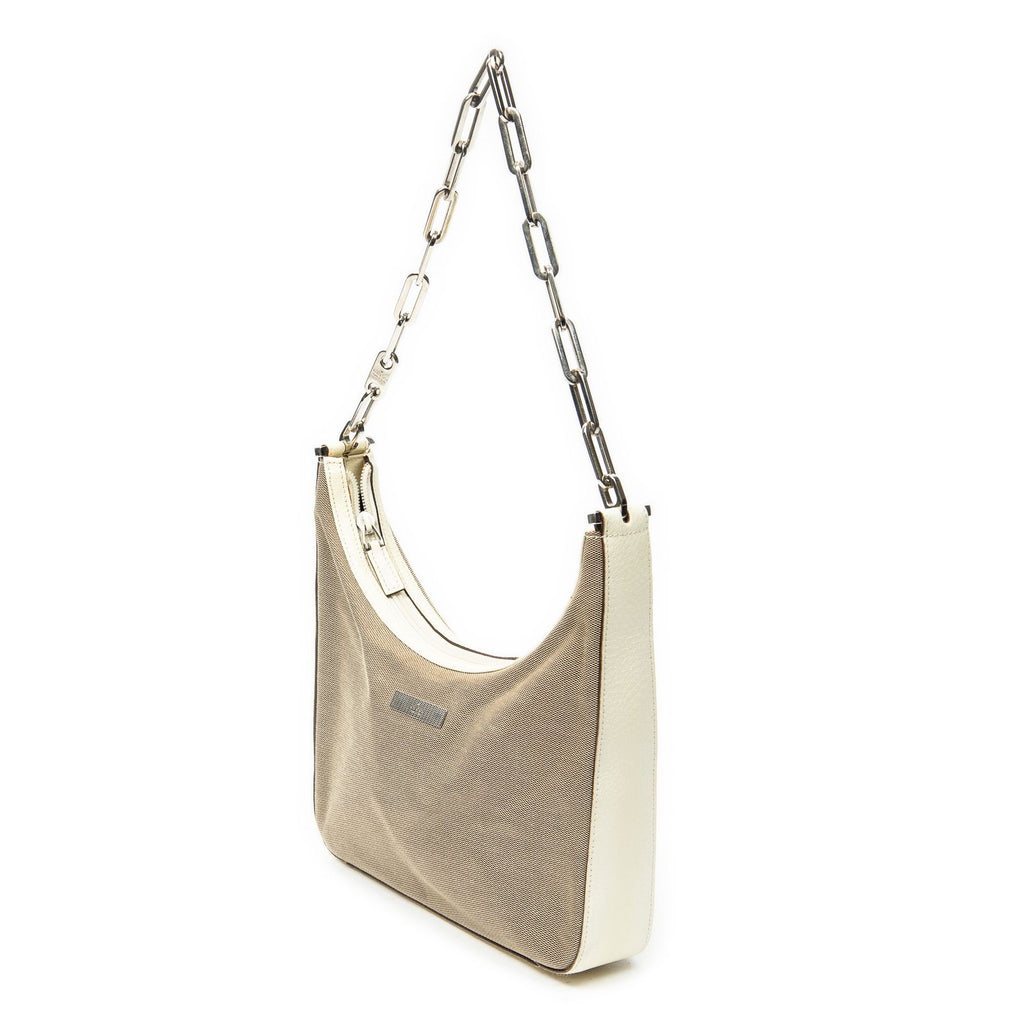 Gucci Vintage Chain Hobo Beige Canvas — view 2